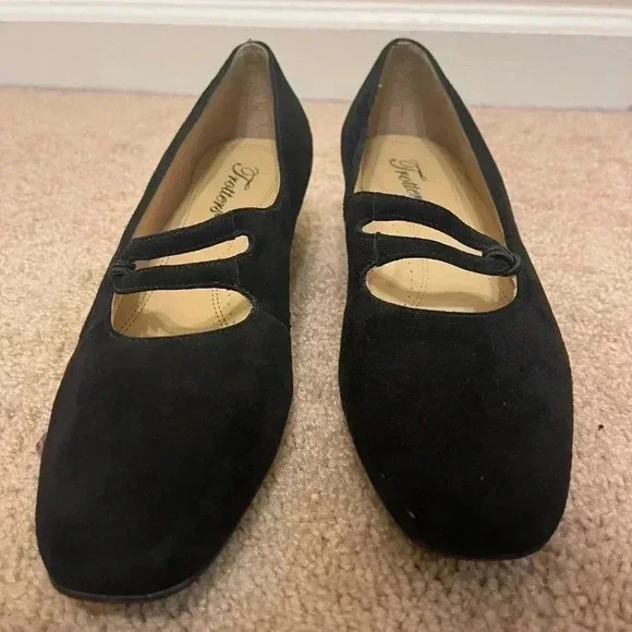 TROTTER  Women’s Mary Jane Pump Slip On Shoes Size 8 1/2 Narrow Black Crepe - Picture 4 of 12